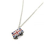Union Jack London Bus 3D Pendant Silver finish