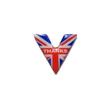 Union Jack "V" for Victory Pin Badge