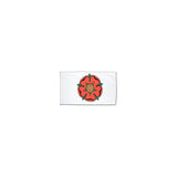 Lancashire Red Rose on White Hand Flag 2ft