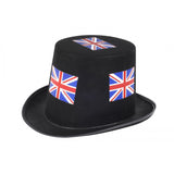 Union Jack Black Top Hat