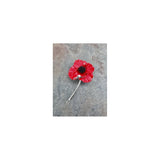 Silver Plated Detailed Poppy Brooch