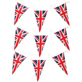 Union Jack Triangle Pennant Bunting 7m - 25 PVC Flags