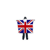 Union Jack Waterproof Poncho Union Jack Front and Back