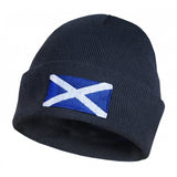 Navy Blue, Scotland St Andrews Flag Beanie Hat
