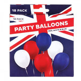 18 pack of Balloons. Red White & Blue. Party