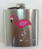 6oz Flamingo Stainless Steel Drinking Flask