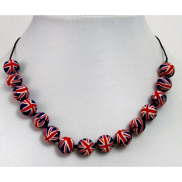 18 inch Fimo Union Jack Necklet