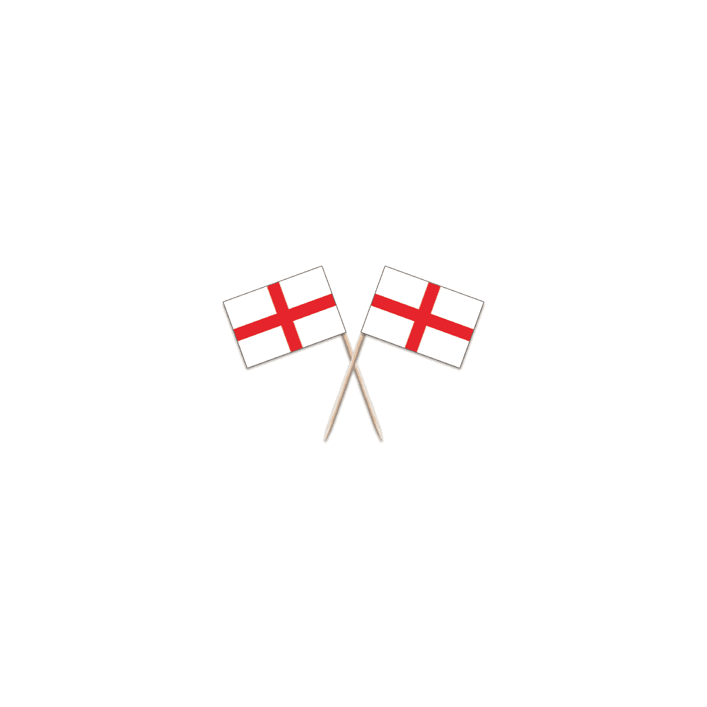 England St George Flag Party picks - pack of 100