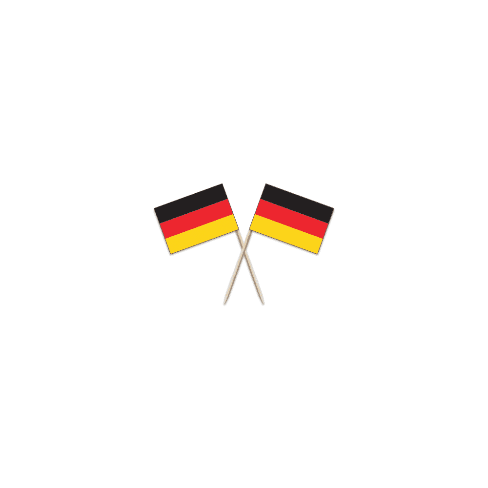 German Flag Party picks - pack of 100