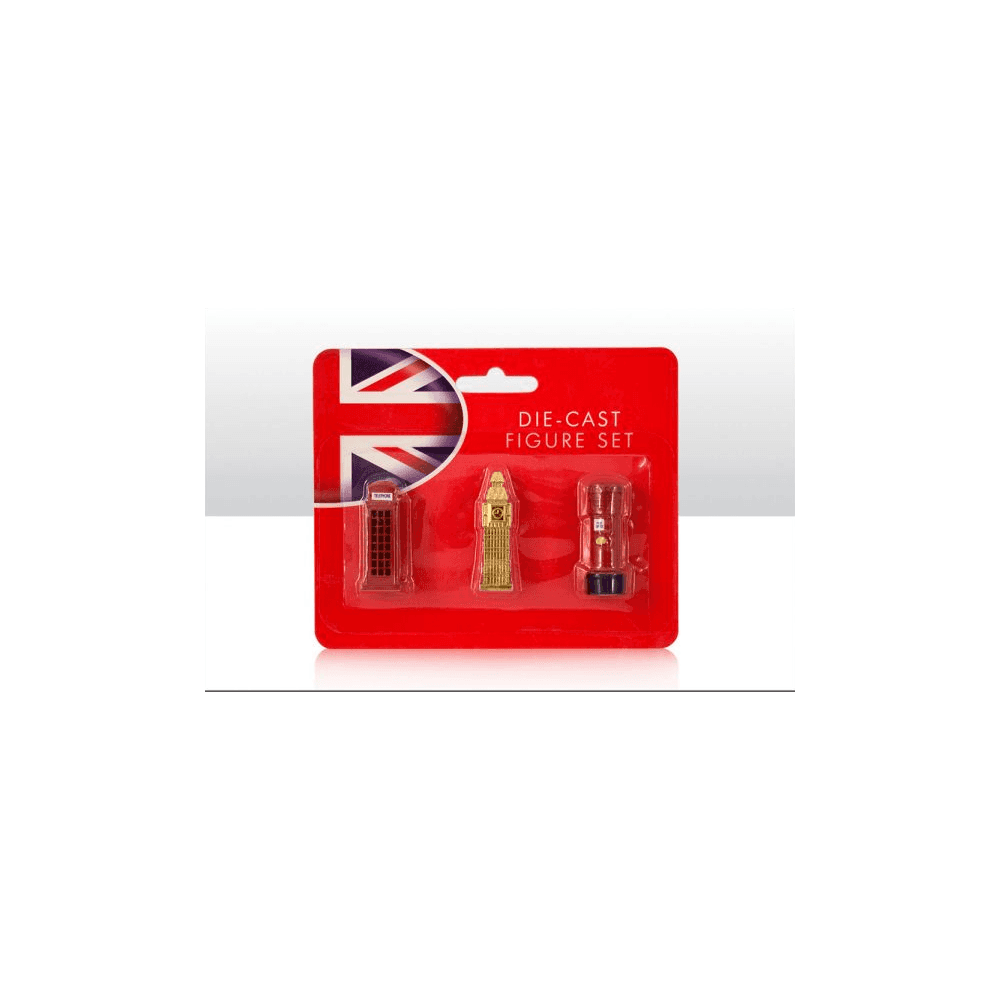 Big Ben, Phone Box & Post Box Die Cast Models - 4cm tall