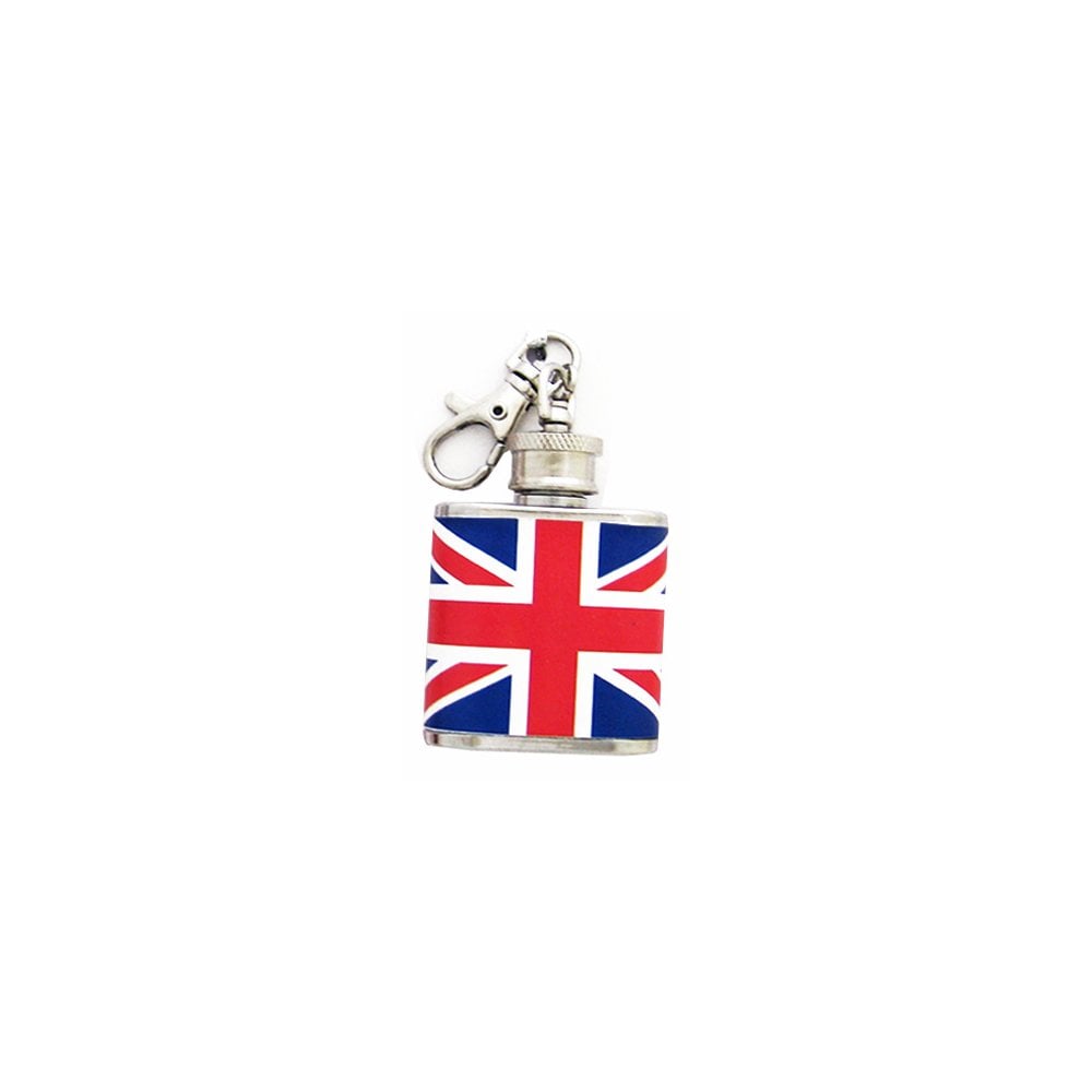 Union Jack Flask Keyring