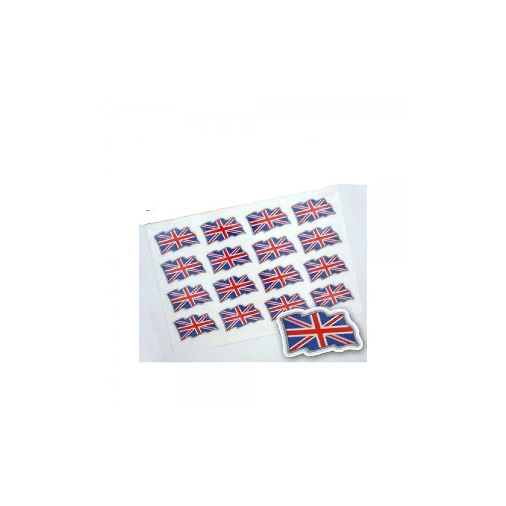 Union Jack Wavy Flag Stickers