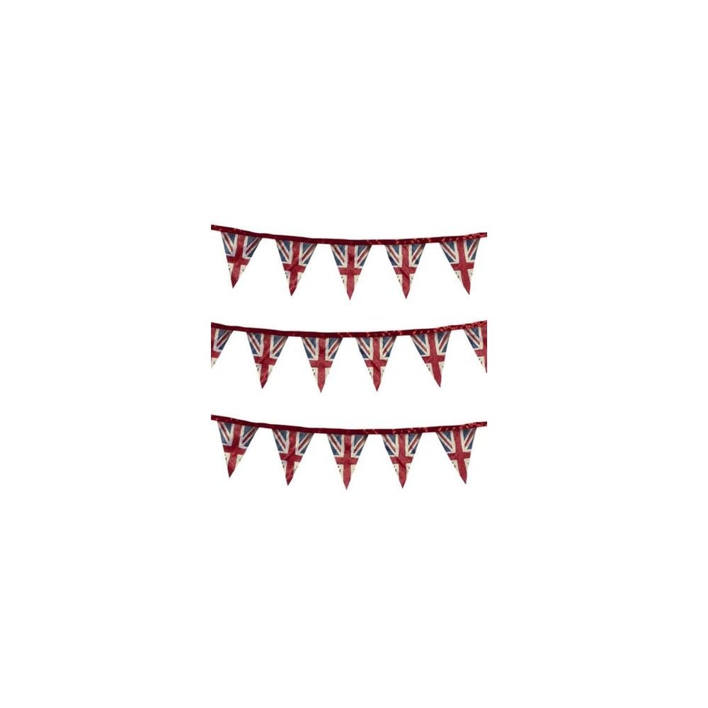 Union Jack Fabric Triangle Bunting 3m