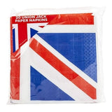 Union Jack Napkins Paper Serviettes - Pack of 20 - 33cm x 33cm
