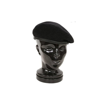 Black Wool Beret Hat