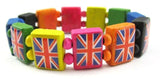 Union Jack Multicolour Wooden Bracelet