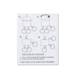 Metal House Keyring with 3 Removable Keys