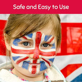 Union Jack Red White & Blue Face Paints