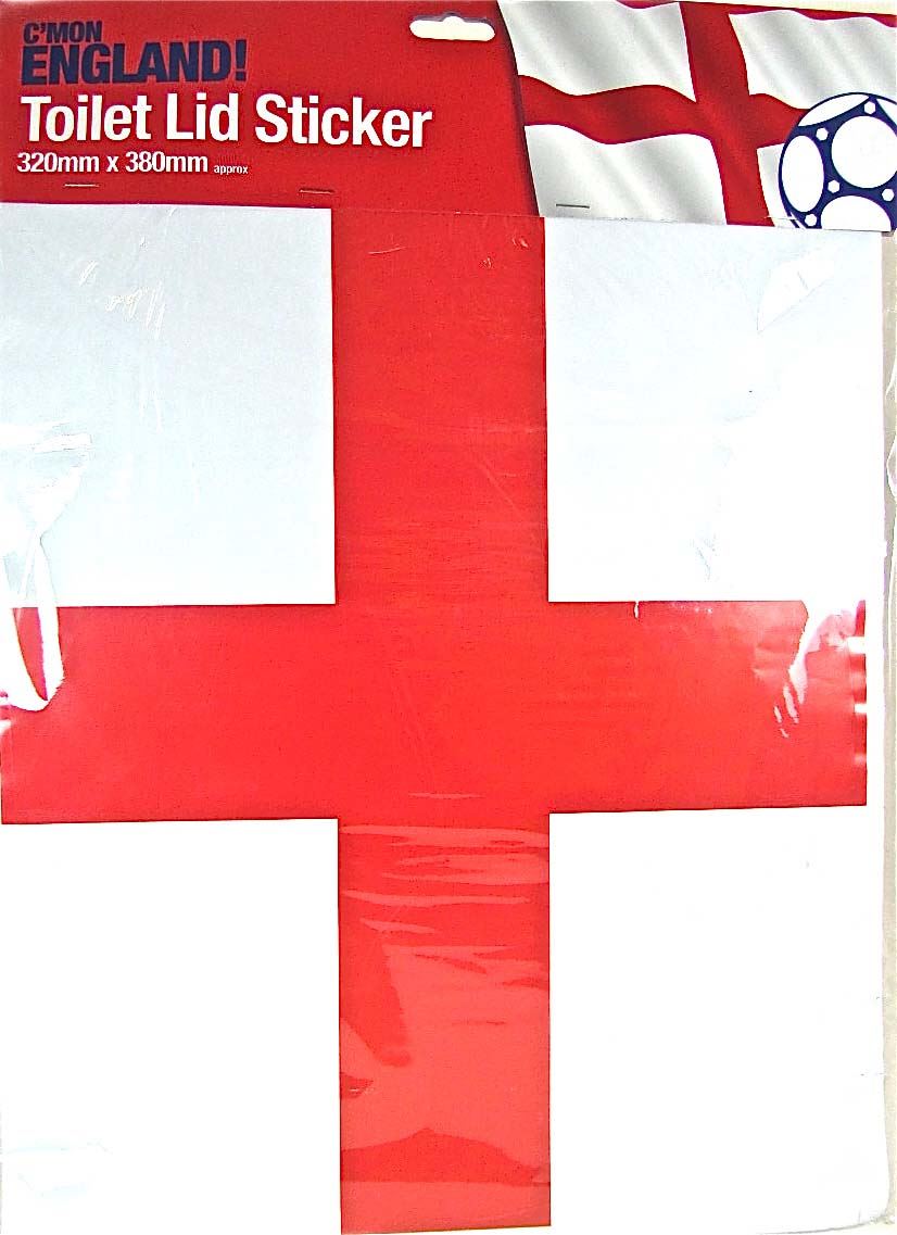 C'MON ENGLAND FLAG TOILET LID STICKER