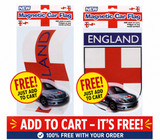 Assorted England Magnetic St George Shield /Car Motif Flag