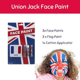 Union Jack Red White & Blue Face Paints