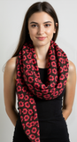 Black & Red Poppy Scarf Small Poppies